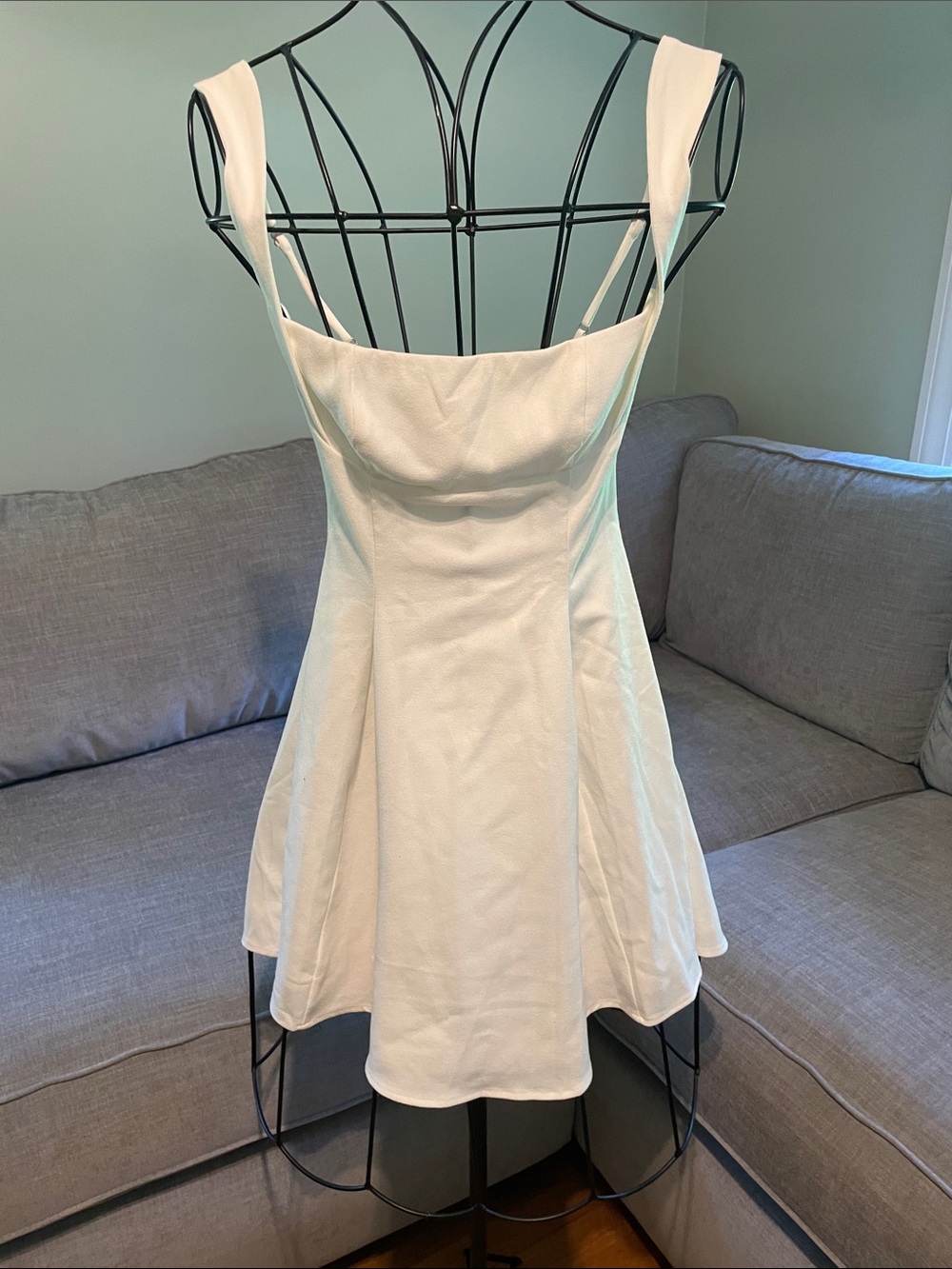Lucy in the Sky White Strappy Fit-and-Flare Mini Dress